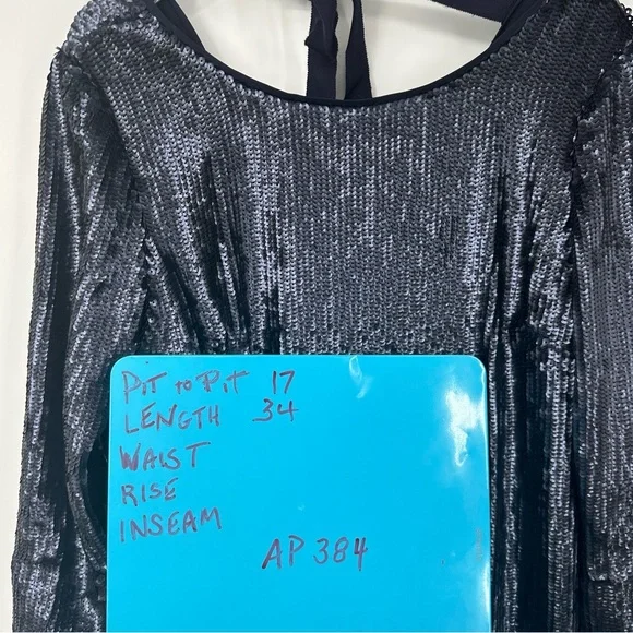 J Crew Sequin Party Dress Wedding Cocktails Navy Blue Womens 4 - Picture 8 of 8